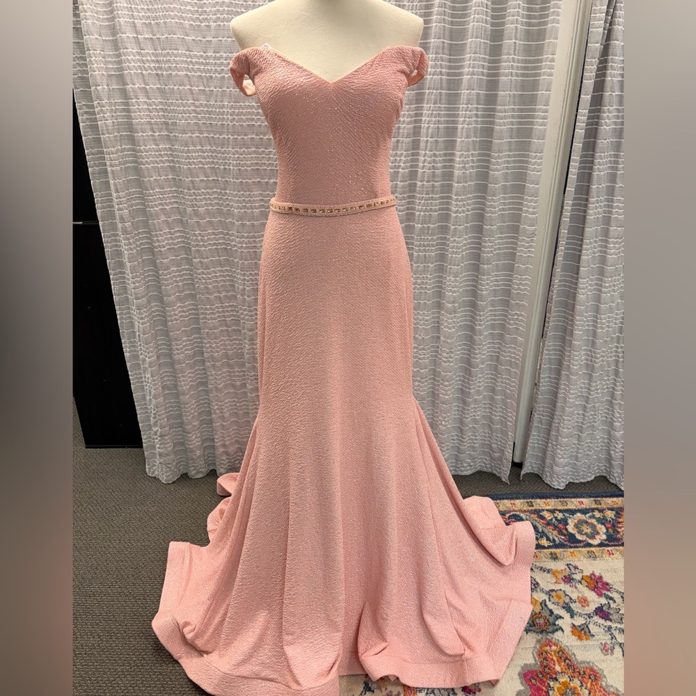 Rachel Allan Blush Pink Prom Dress